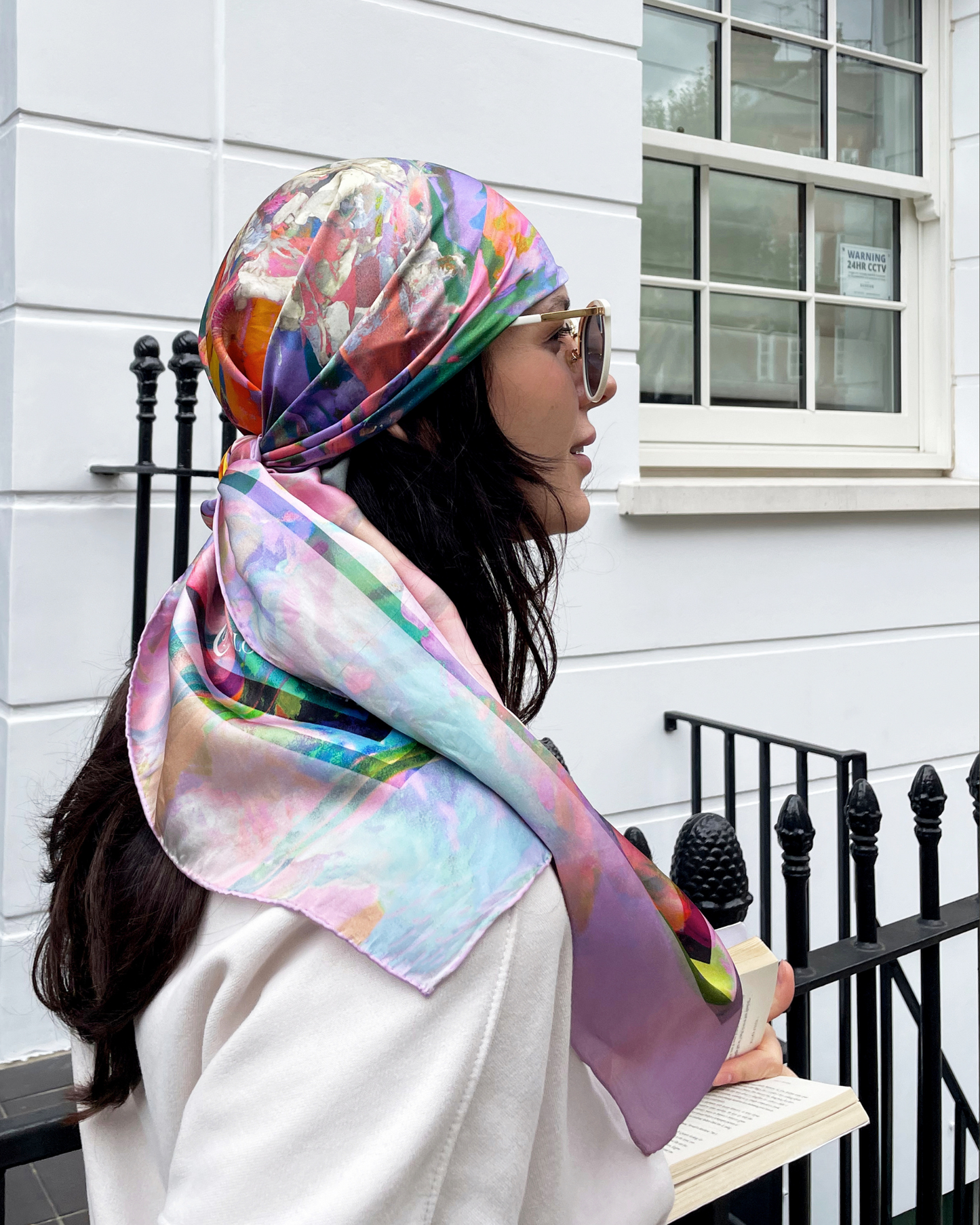 The Blossom Breeze Silk Scarf 110x110cm