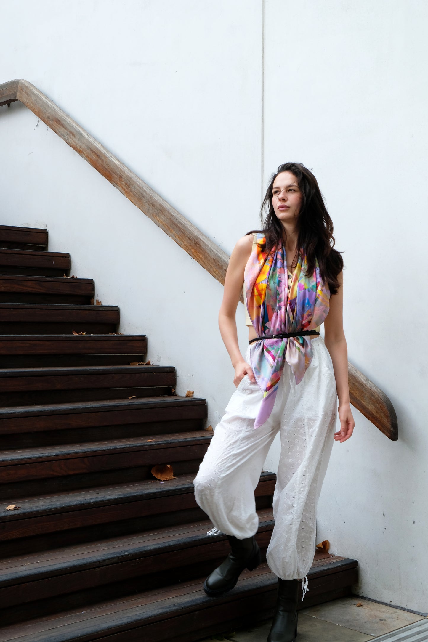 The Blossom Breeze Silk Scarf 110x110cm