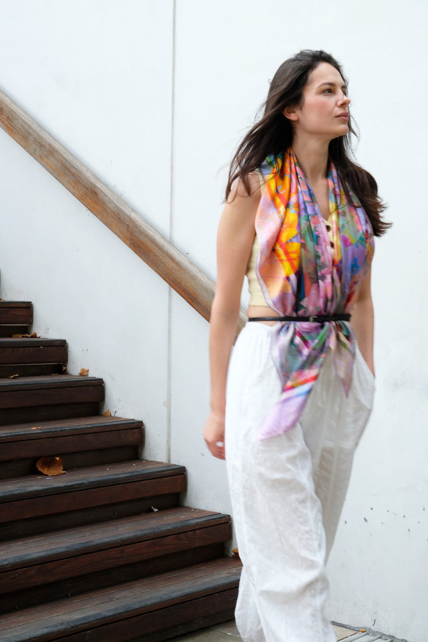 The Blossom Breeze Silk Scarf 110x110cm