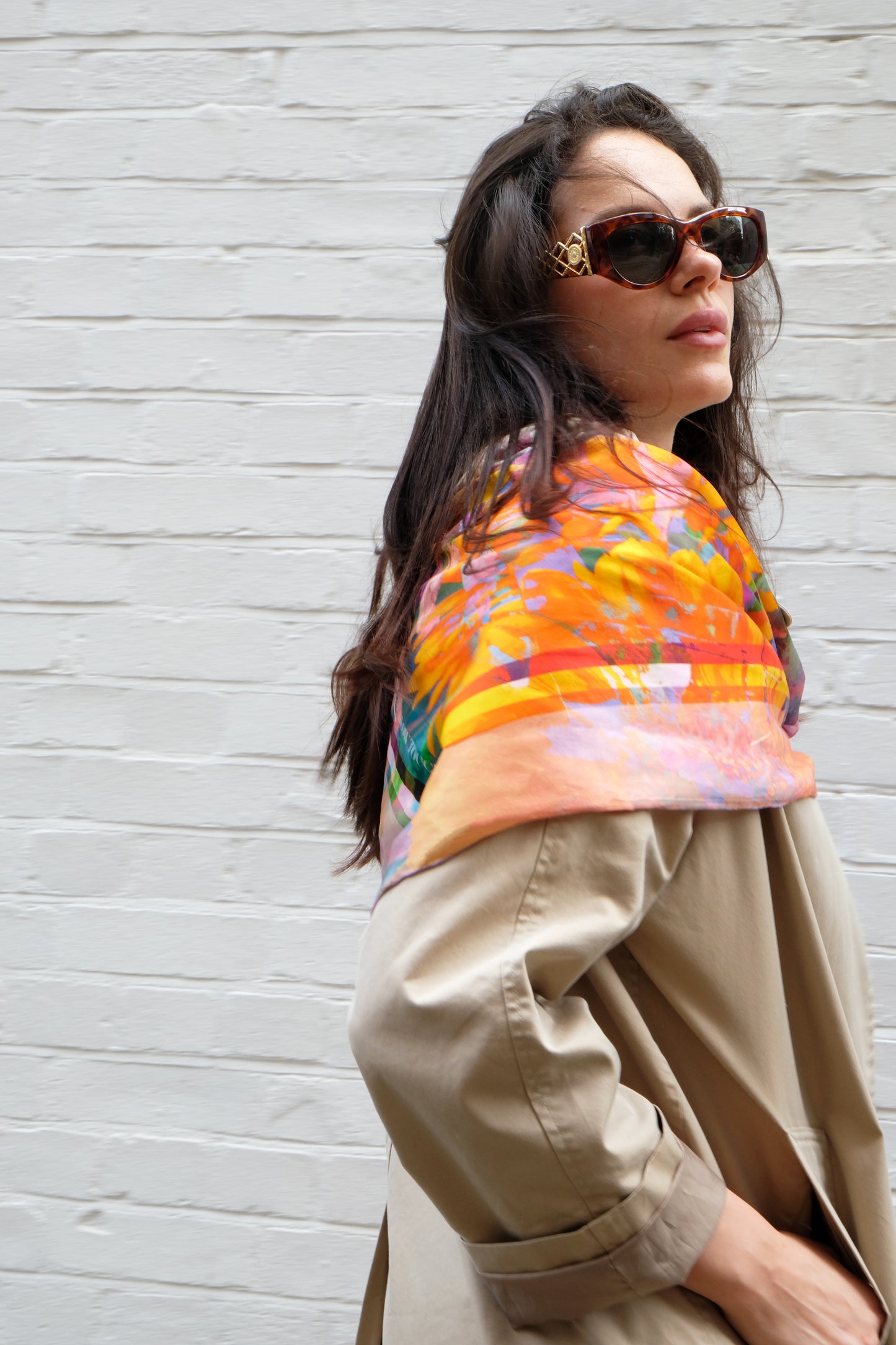 The Blossom Breeze Silk Scarf 110x110cm