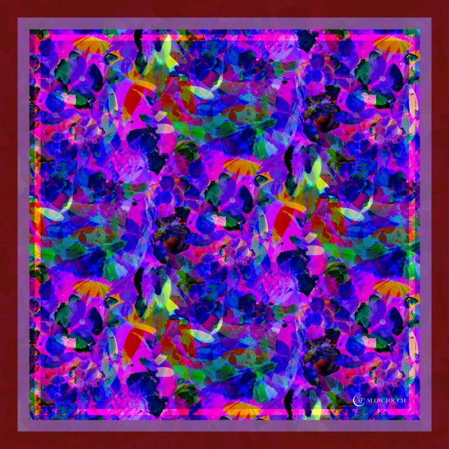 The Trance in Kaleidoscope Silk Scarf 90x90cm