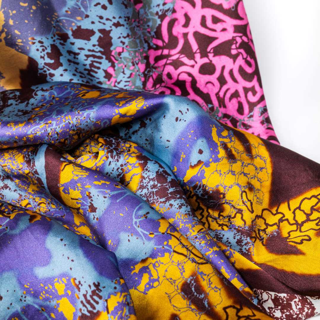 The Nostalgia Memory Silk Scarf  110x110cm