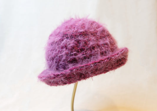 Handmade Textured Hat Grape