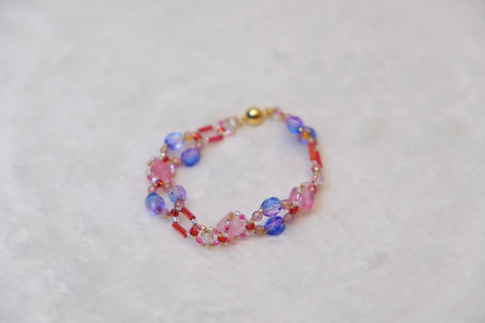 One-of-a-kind Handcrafted Crystal Bracelet Icetea