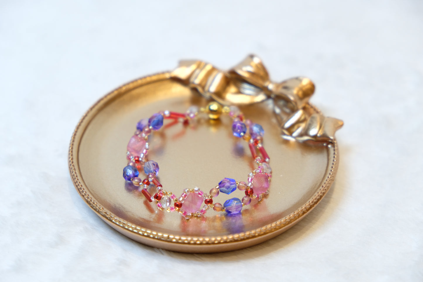 One-of-a-kind Handcrafted Crystal Bracelet Icetea