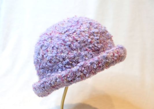 Handmade Textured Hat Lavender