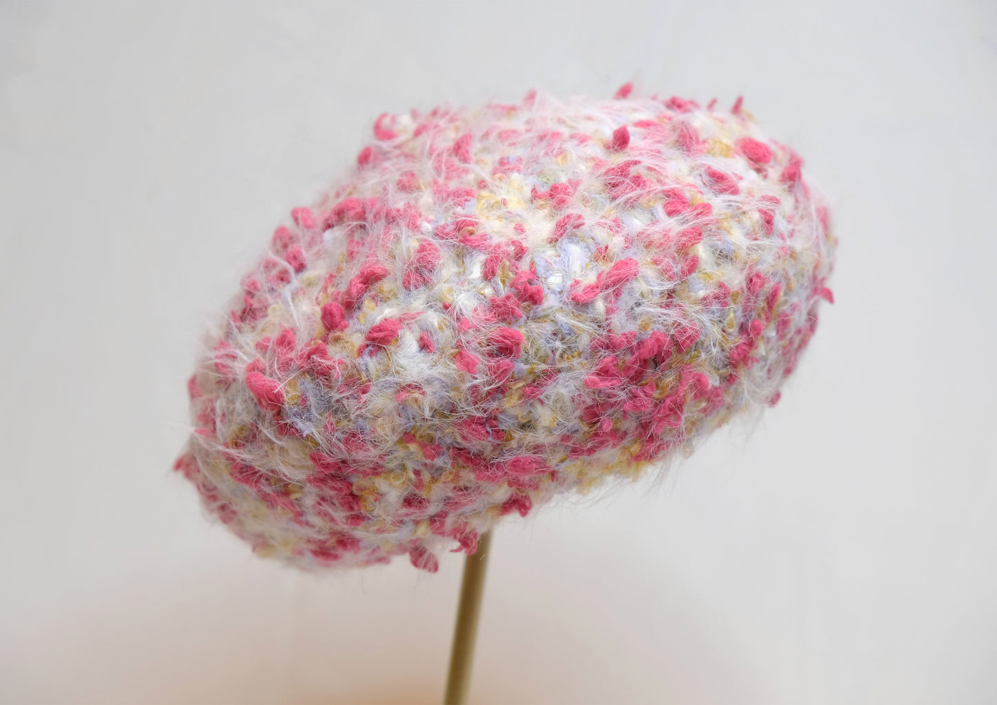 Handmade Textured Beret Rose