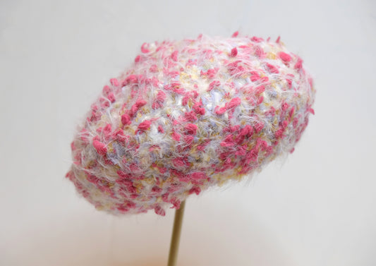 Handmade Textured Beret Rose