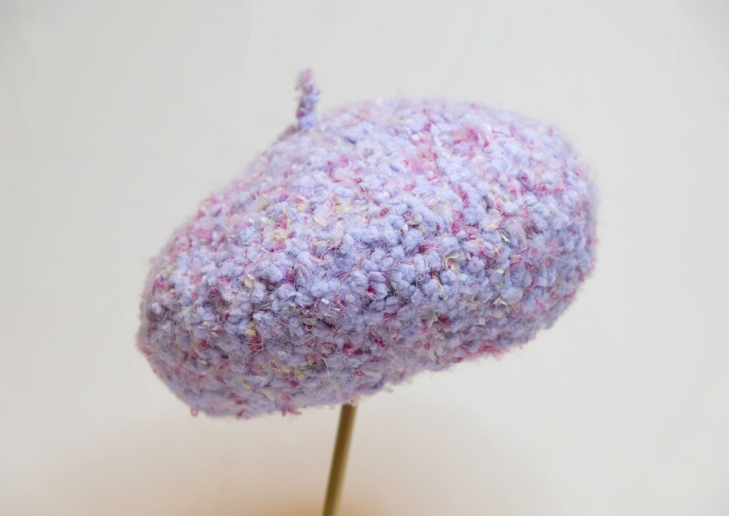 Handmade Textured Beret Lavender