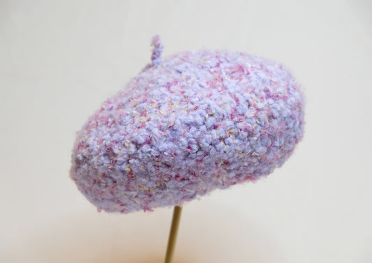 Handmade Textured Beret Lavender