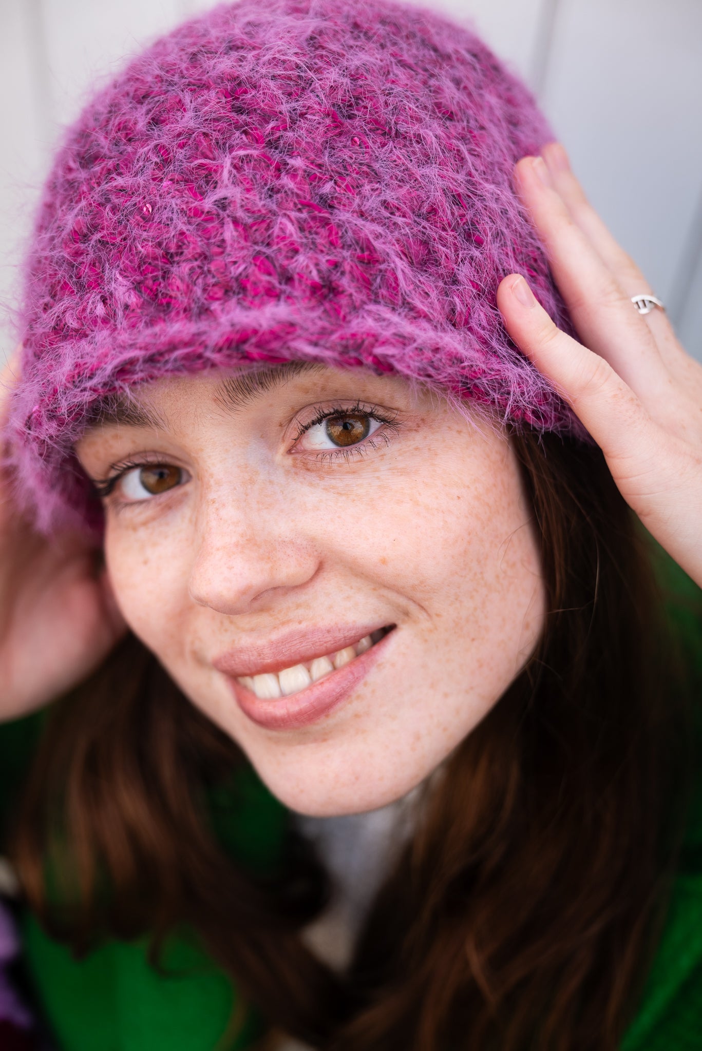 Handmade Textured Hat Grape