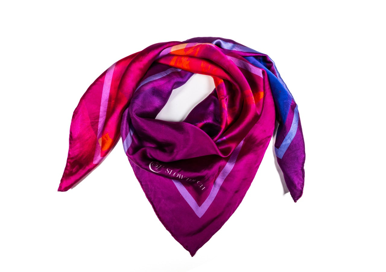 The Passionate Surreal Episode Silk Scarf  90x90cm