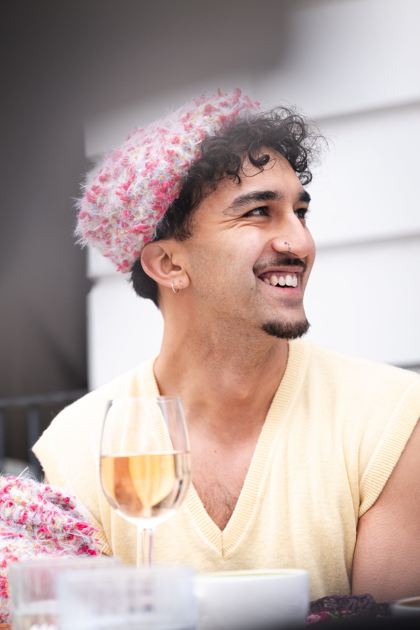 Handmade Textured Beret Rose