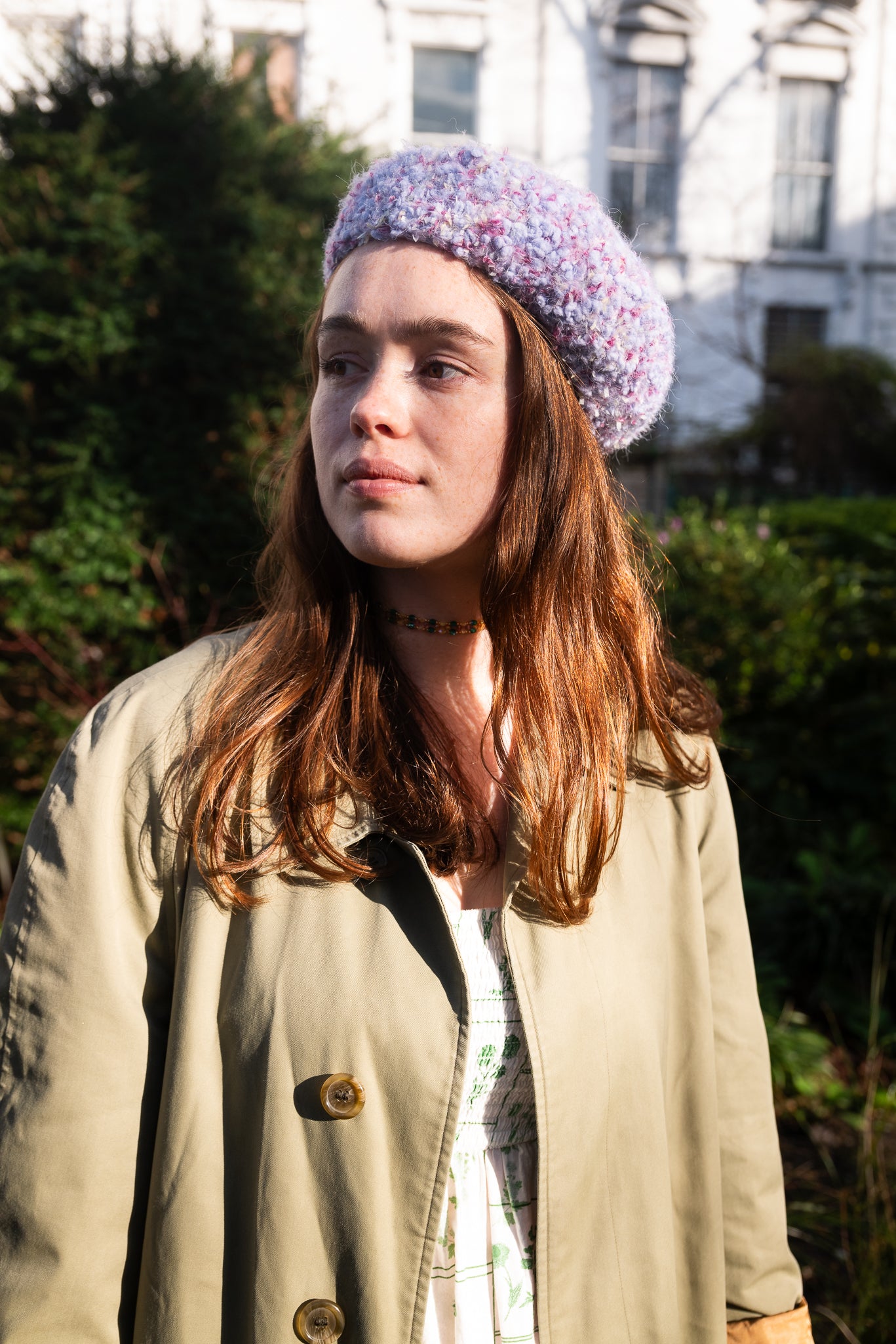 Handmade Textured Beret Lavender