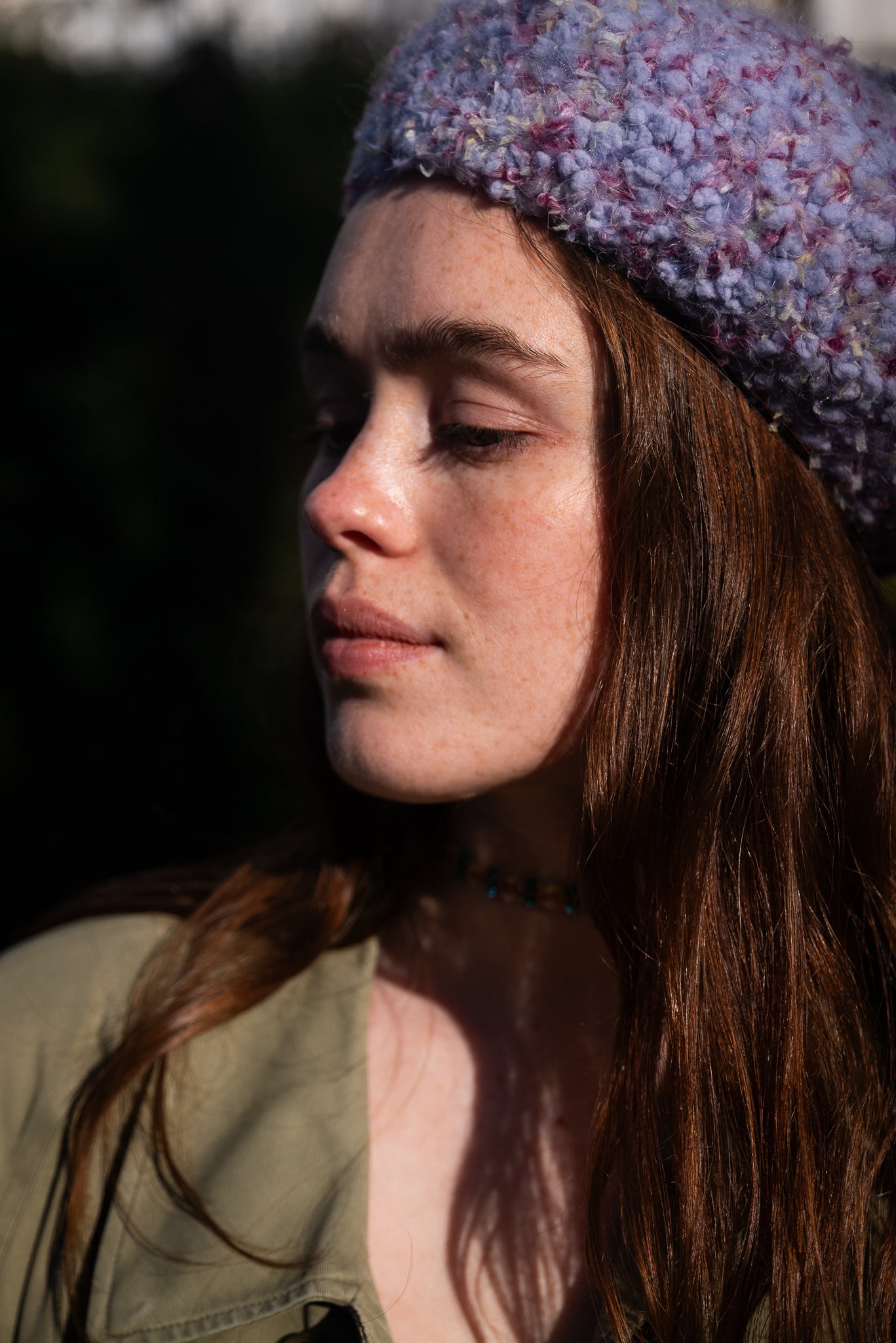 Handmade Textured Beret Lavender